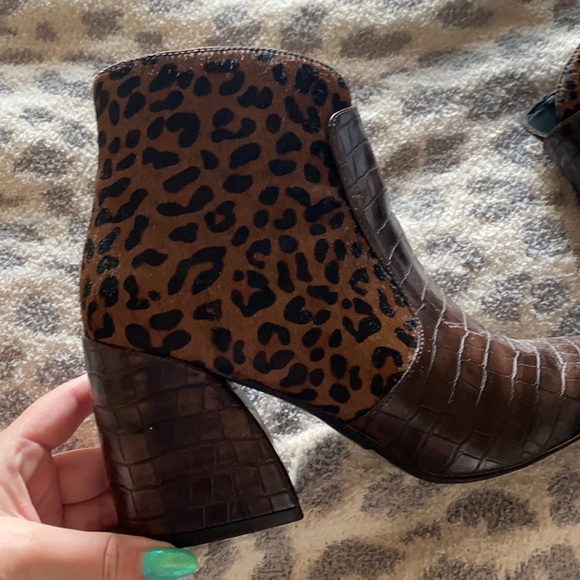 Jeffrey Campbell leopard snake funky booties - Picture 2 of 5